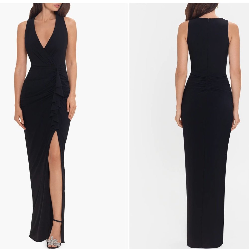 NWT Betsy & Adam Ruched Maxi Dress
